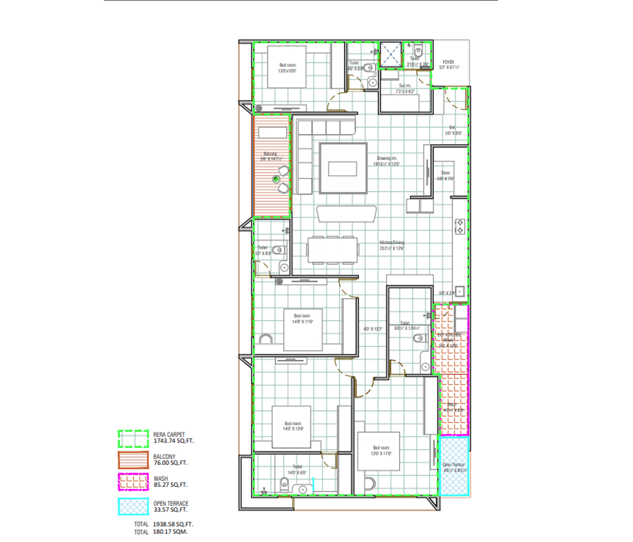 Apartment block A1 design