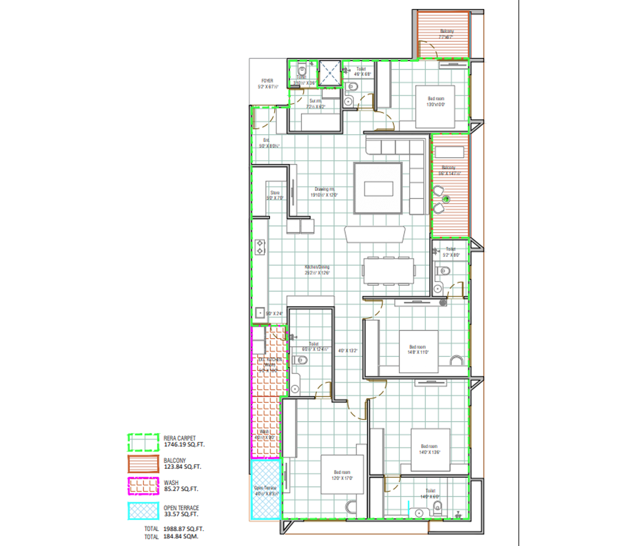 Apartment block A2 design